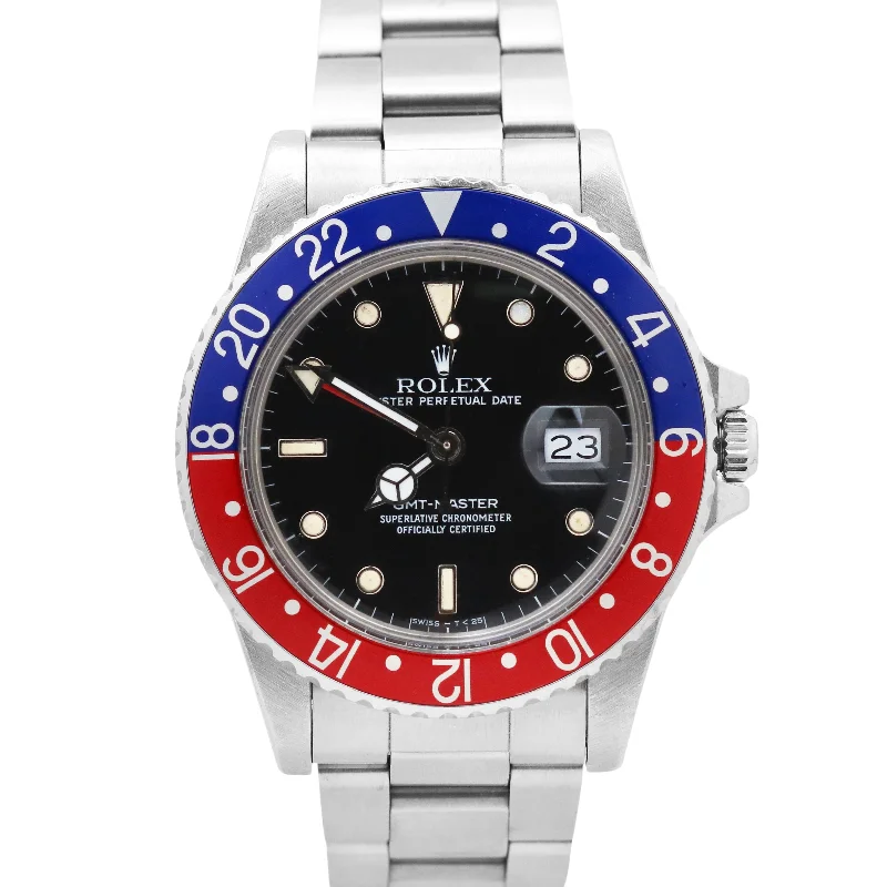 Necklaces and pendants with sun and moon motifs for a celestial-inspired design-1984 VINTAGE Rolex GMT-Master GLOSSY PATINA Blue Red PEPSI Steel Date 16750