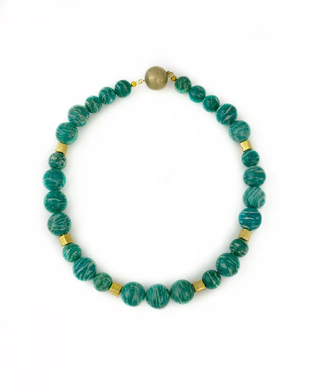 Best necklaces and pendants with vintage coin pendants for a unique accessory-Banded Amazonite Bead Necklace