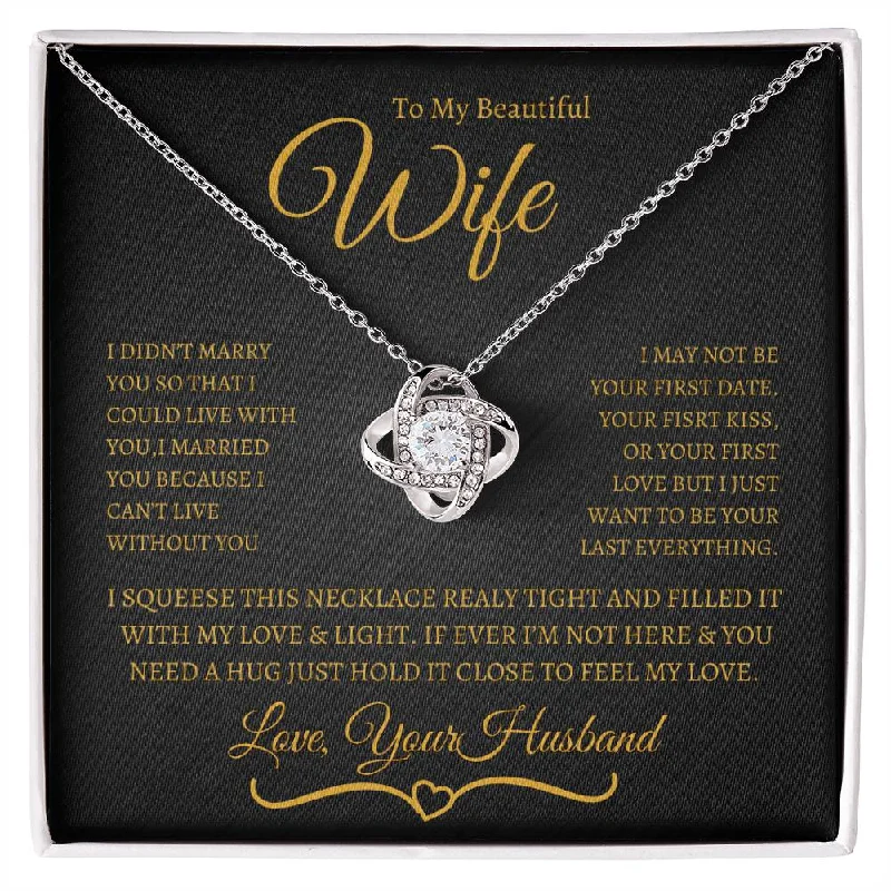 Unique necklaces and pendants with custom birthstone arrangements for personalization-BEAUTIFUL  AND ELEGANT FOREVER LOVE NECKLACE FOR WIFE, SOULMATE, SPOUSE!!