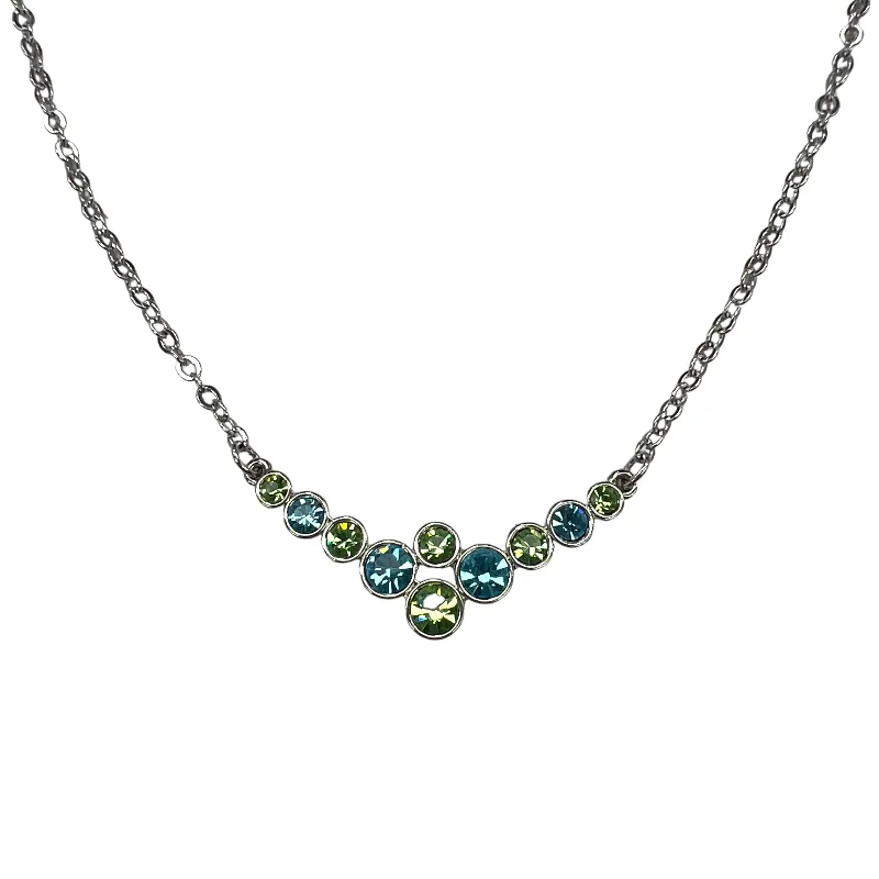 Necklaces and pendants with leaf-shaped designs for an earthy, organic feel-BLUE & GREEN NECKLACE CHARM by LIA SOPHIA