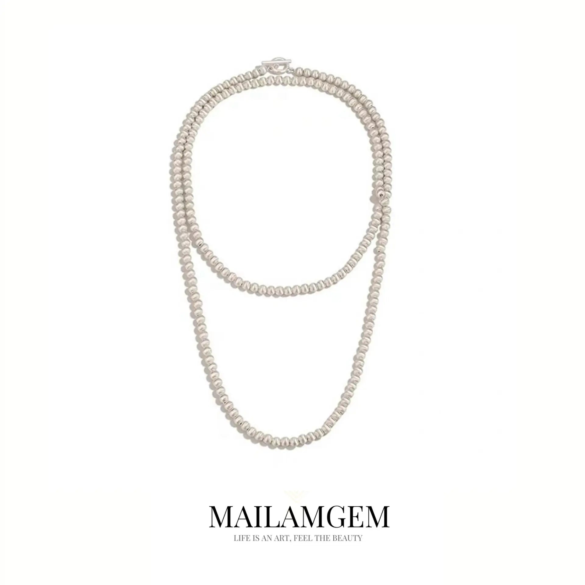 Stunning necklaces and pendants with ruby and diamond combinations for a luxurious effect-Silver Brushed Ball Necklace