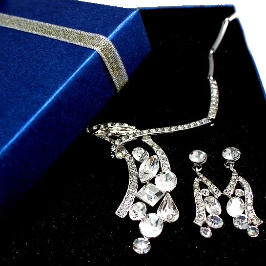 Best necklaces and pendants with cubic zirconia for a budget-friendly dazzling effect-Different Shape of Crystal Necklace Set unique gifts for women