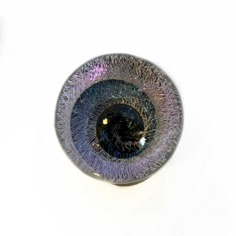 Stunning necklaces and pendants with birthstone pendants for a personal touch-Dichroic Swirl 1.5" Glass Sphere