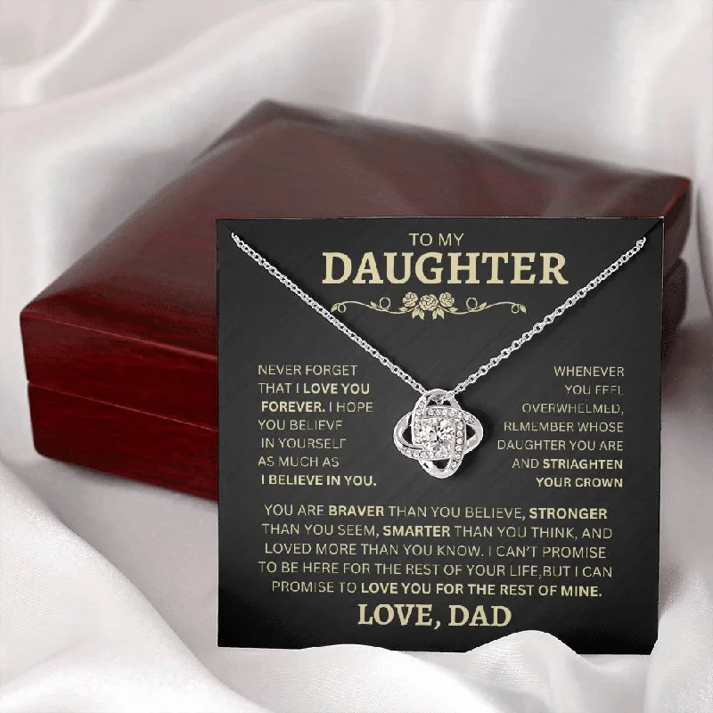 Best necklaces and pendants with emerald gemstones for a rich, sophisticated design-[ FLASH SALE 50% OFF ] Beautiful Gift for Daughter From Dad "Never Forget That I Love You" Necklace