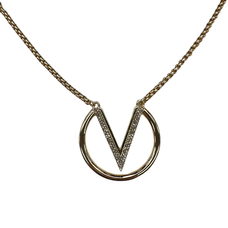 Necklaces and pendants with engraved messages for a deeply personal, sentimental gift-GOLD NECKLACE STATEMENT by VINCE CAMUTO