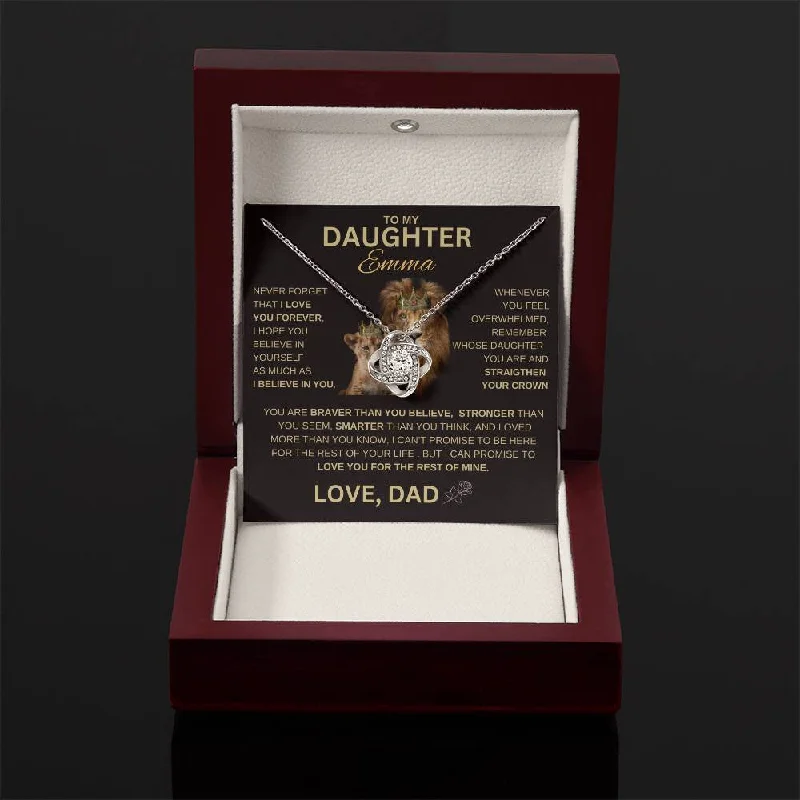 Best necklaces and pendants with minimalist pendants for a sleek, understated look-Beautiful Gift for Daughter From Dad "Never Forget That I Love You" Necklace