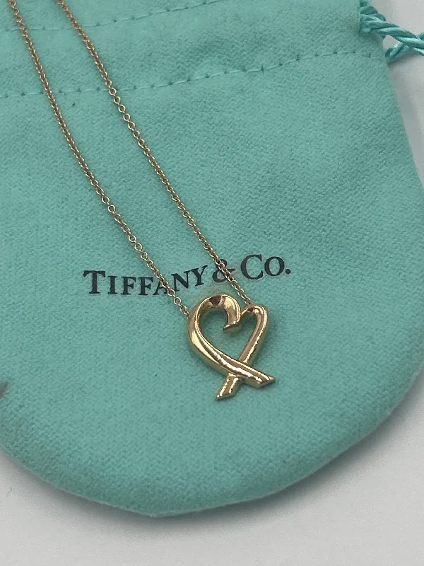 Simple necklaces and pendants with bar pendants for a sleek modern design-Tiffany & Company Paloma Picasso Heart Designer Pendant Mini