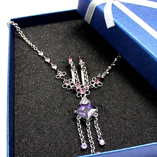 Elegant necklaces and pendants with diamond accents for added sparkle-Necklace Set NS1548A