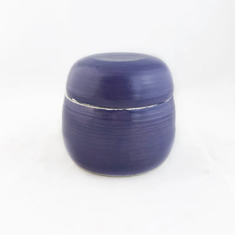 Best necklaces and pendants with art deco elements for a vintage, glamorous design-Periwinkle Purple Cap Jar