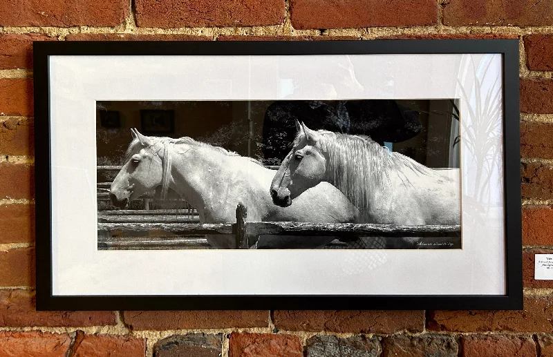 Unique necklaces and pendants with engraved messages for a sentimental gift-Wooldridge "Silver Horses" Print