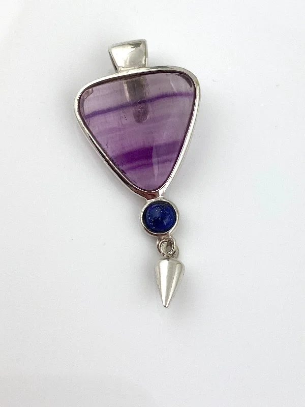 Beautiful necklaces and pendants with natural stones for an earthy, organic vibe-Fluorite Triangle Pendant