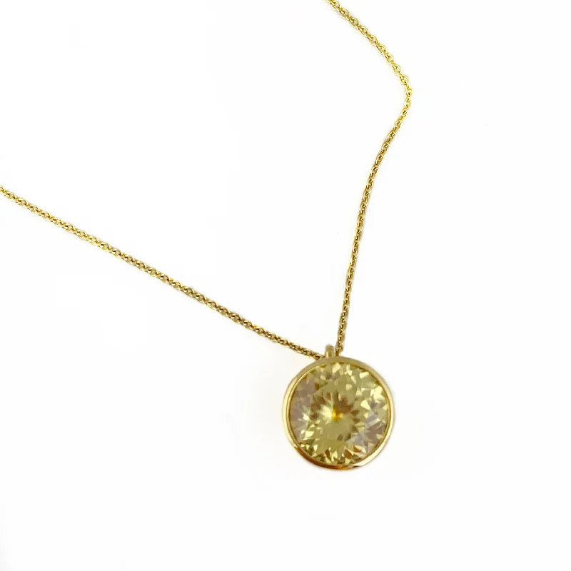 Best necklaces and pendants with gemstone clusters for a bold and colorful effect-Wheat Zircon Pendant Necklace