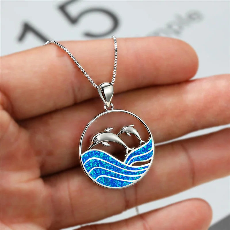 Best necklaces and pendants with adjustable chains for a customizable fit-Wholesale Dolphin Pendant Alloy Necklaces