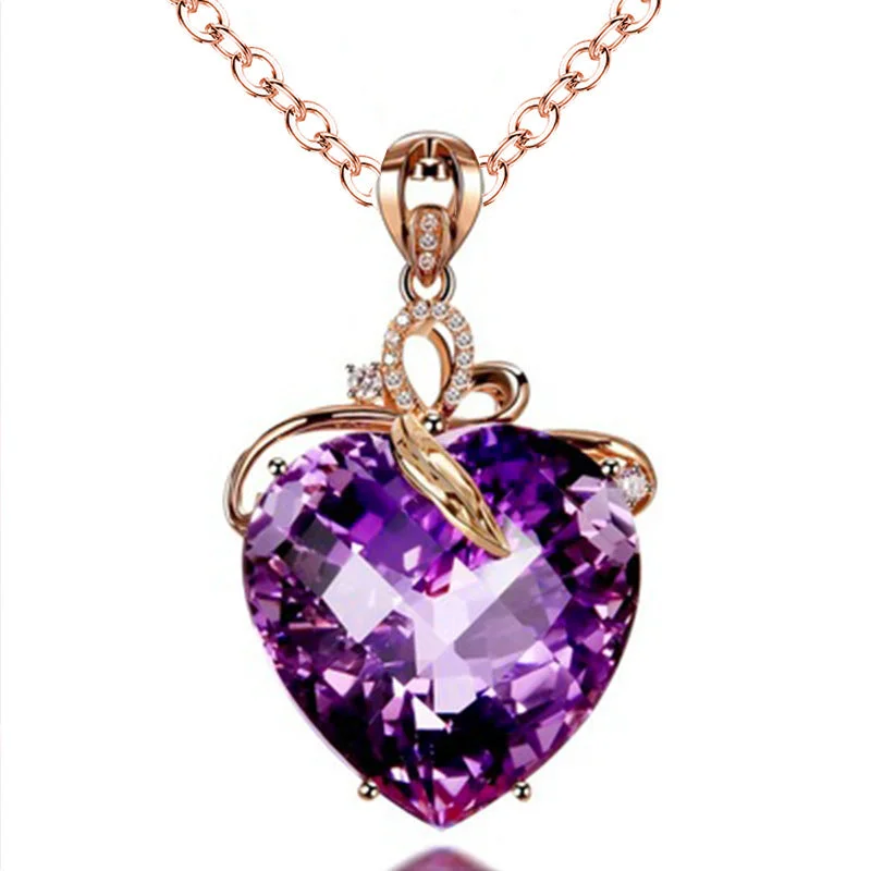 Best necklaces and pendants with butterfly wings for a delicate, graceful style-Wholesale Heart Shaped Stone Alloy Necklaces