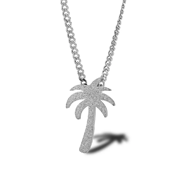 Best necklaces and pendants with infinity hearts for a romantic, eternal symbol-Wholesale Titanium Steel Gold Plated Small Coconut Tree Pendant Necklace