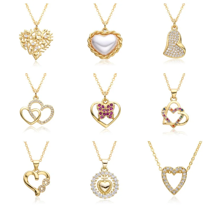 Best necklaces and pendants with matching earrings for a coordinated, elegant look-Wholesale Valentine's Day Love Microset Necklace Clavicle Chain