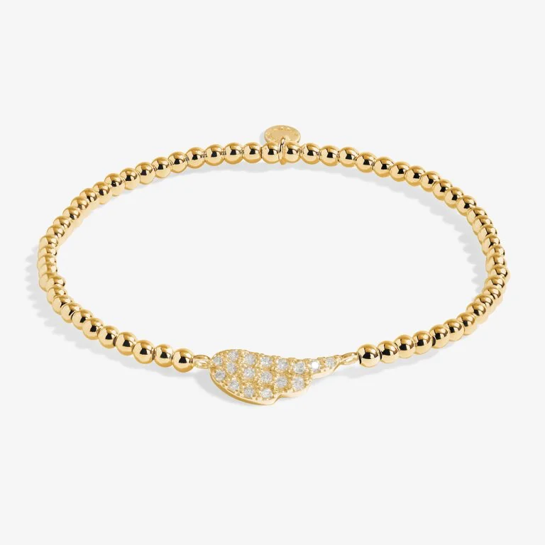 Best bangle bracelets with engraved initials for a personalized and meaningful gift-A Little 'Angel' Bracelet in Gold-Tone Plating