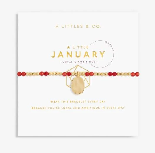 Best bangle bracelets with infinity symbols for a timeless and meaningful design-A Little January Garnet Birthstone Bracelet