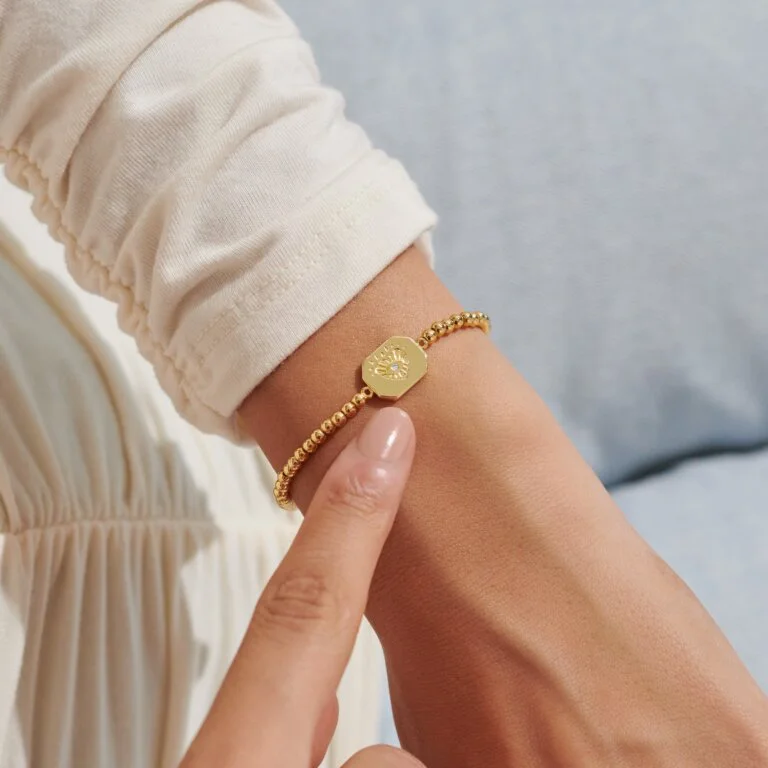 Best bangle bracelets with intricate filigree patterns for an elegant and detailed finish-A Little 'Positive Vibes' Bracelet In Gold-Tone Plating