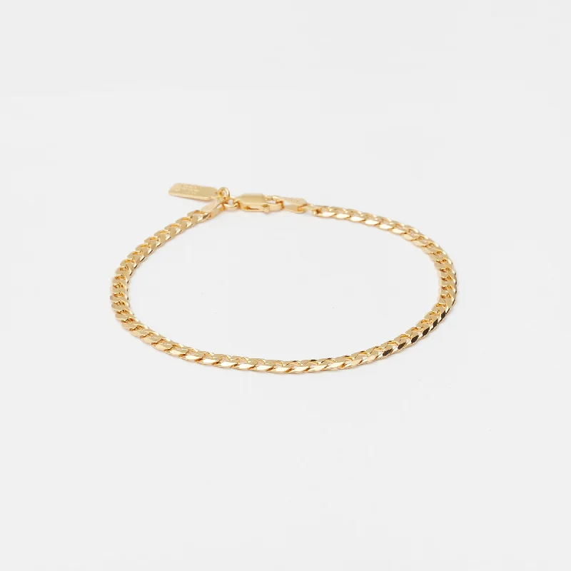 Lightweight bangle bracelets with subtle shimmer for an understated yet elegant look-Cuban Bracelet in Gold for her