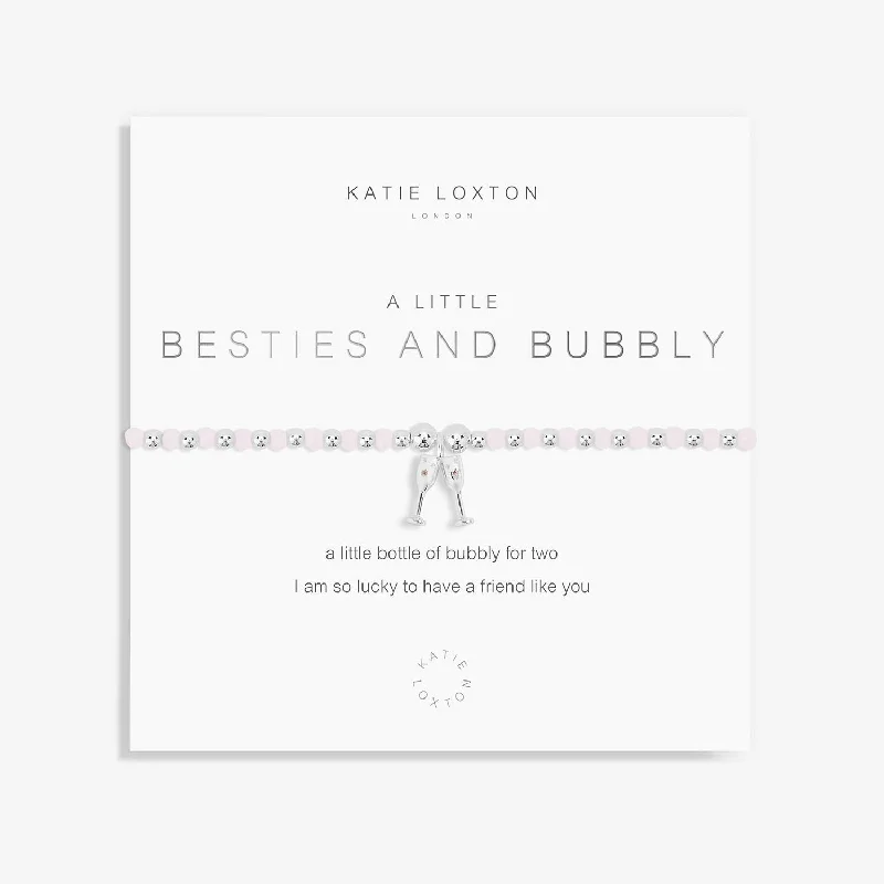 Chunky bangle bracelets with metallic finishes for a bold and statement-making look-Katie Loxton A Little Besties and Bubbly Bracelet