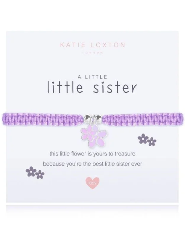 Simple bangle bracelets with smooth matte finishes for a subtle and modern style-Katie Loxton A Little "Little Sister" Bracelet