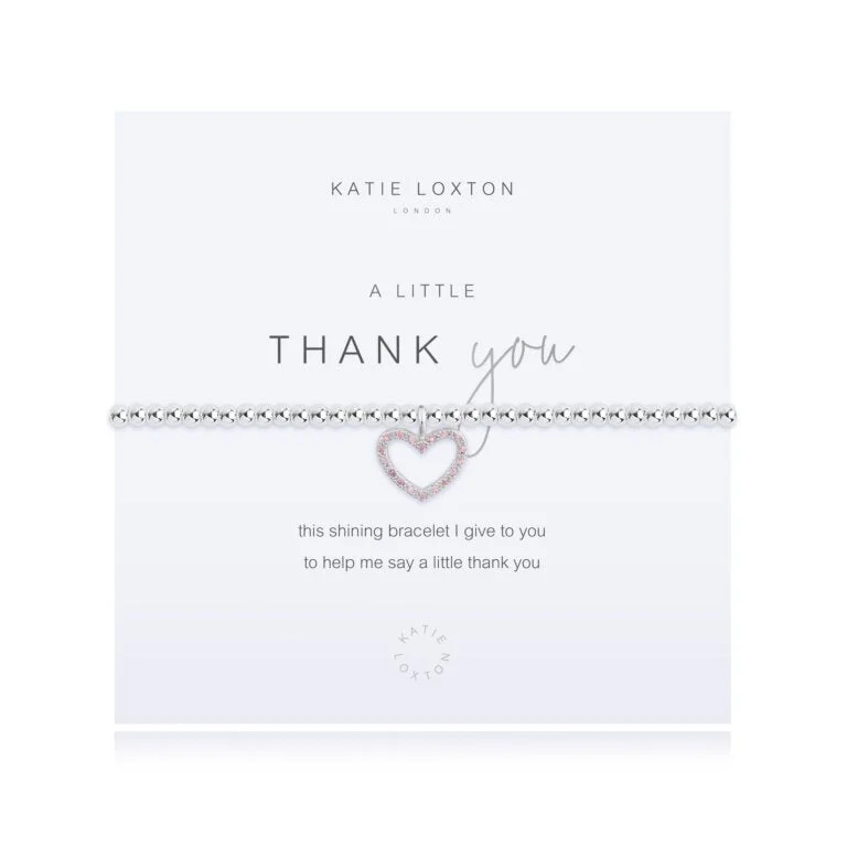 Best bangle bracelets with animal motif designs for a quirky, fun accessory-Katie Loxton A Little Thank You Silver Bracelet