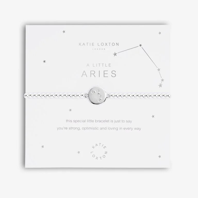 Minimalist bangle bracelets with a thin profile for a sleek and subtle appearance-Katie Loxton "A Little" Zodiac Sign Bracelet