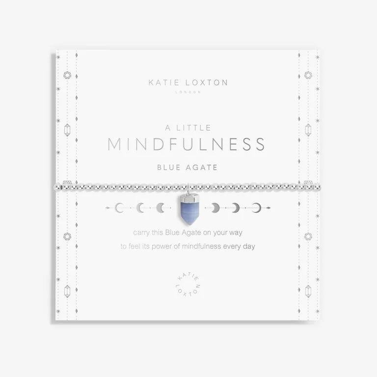 Best bangle bracelets with crystal accents for added sparkle and glamour-Katie Loxton Affirmation Crystal A Little 'Mindfulness' Blue Agate Bracelet