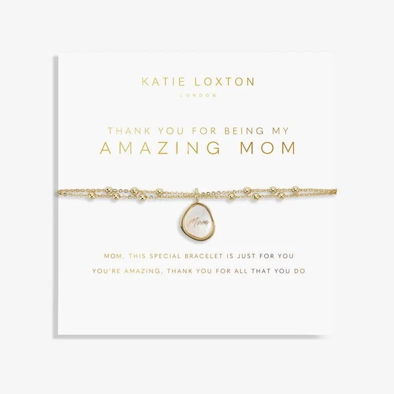 Elegant bangle bracelets with diamonds for a luxurious and sparkling accessory-Katie Loxton My Moments 'Thank You For Being My Amazing Mom' Bracelet