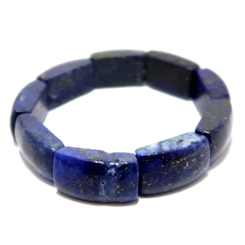 Best bangle bracelets with bright enamel colors for a fun and youthful style-Lapis Bracelet Blue Lazuli Gems Friendship Circle