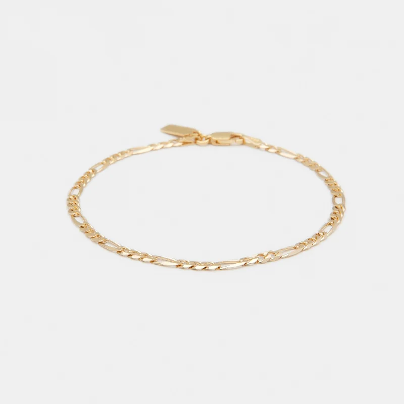 Best bangle bracelets with hammered gold finishes for a textured, rustic feel-Sicilian Link Bracelet in Gold for Him