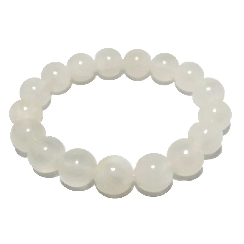 Sleek bangle bracelets with modern metallic finishes for a polished, chic design-White Calcite Bracelet Dream Confidence Gems