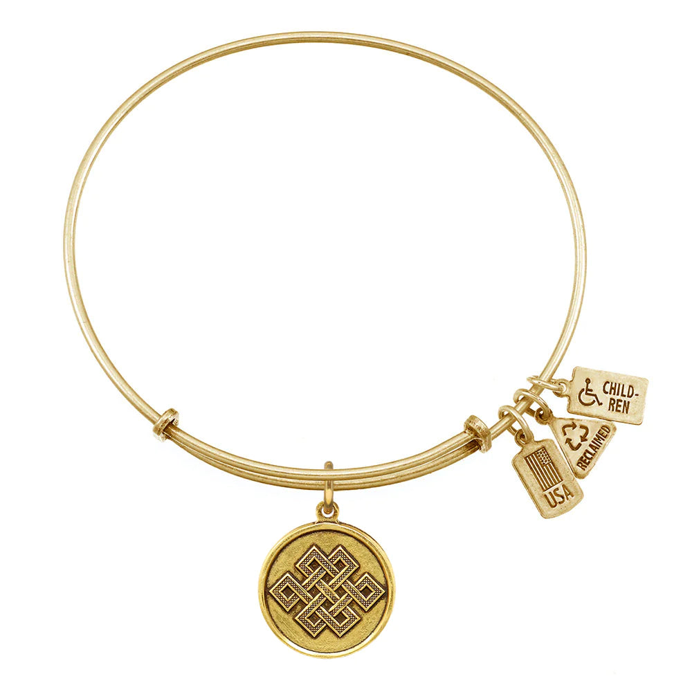 Adjustable bangle bracelets with toggle clasps for easy, secure wearing-Wind and Fire Endless Knot Bracelet