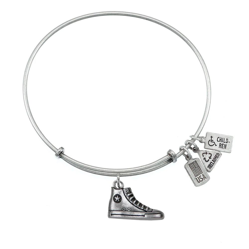 Colorful bangle bracelets with enamel details for a playful and youthful style-Wind and Fire High Top Sneaker Bracelet