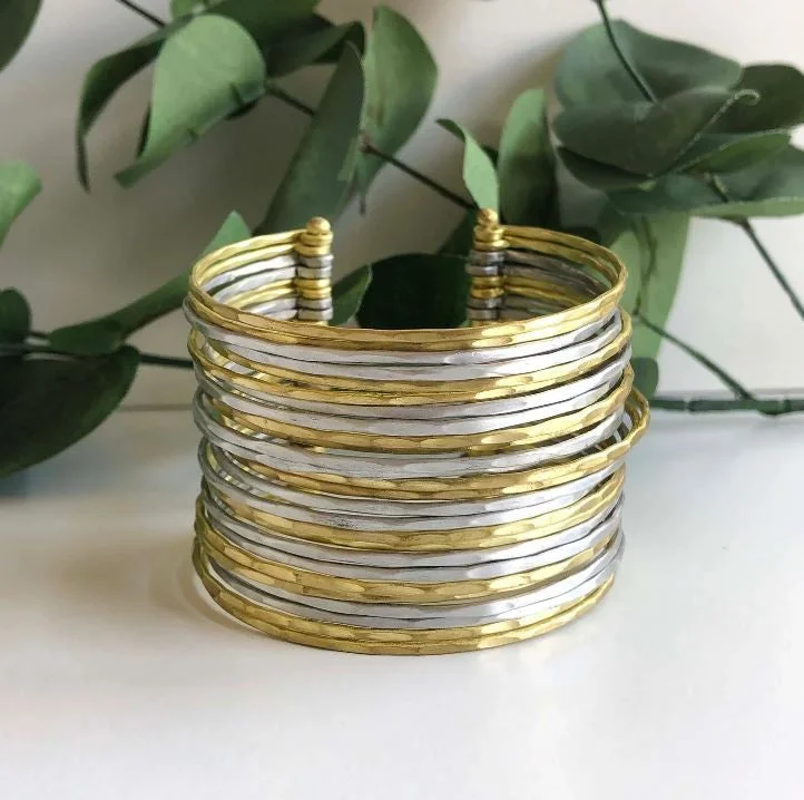 Best bangle bracelets with silver-plated finishes for an affordable and stylish accessory-World Finds Jewerly Bracelets